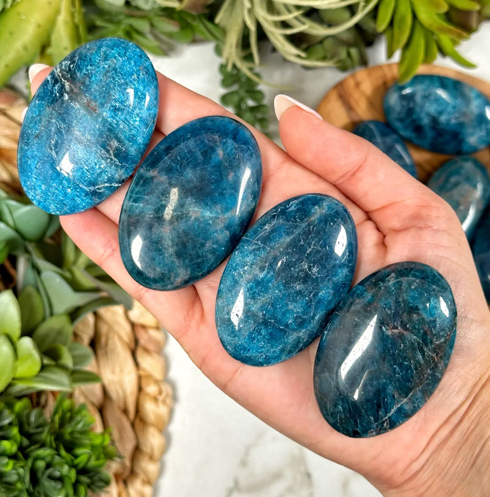 Blue Apatite Palmstone