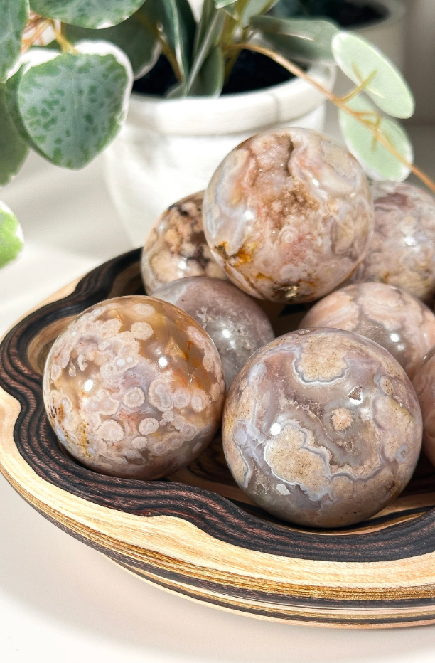 Flower Agate Sphere