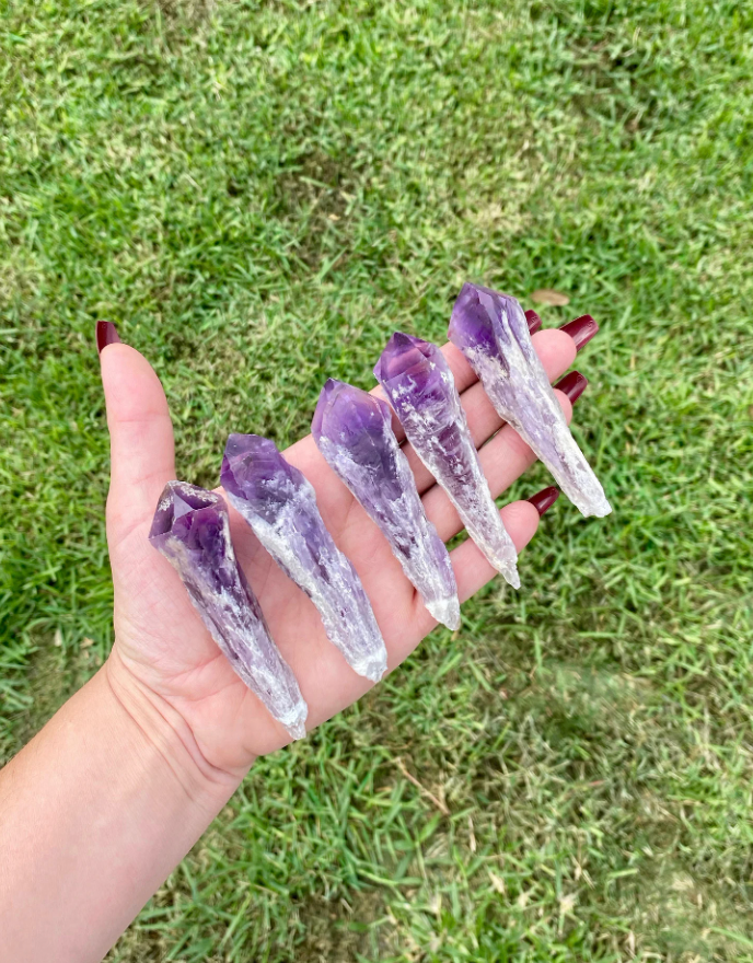Raw Amethyst Teeth