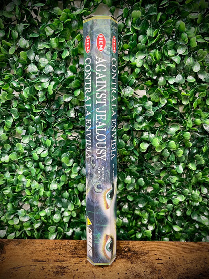 Packaged product against a green leafy background