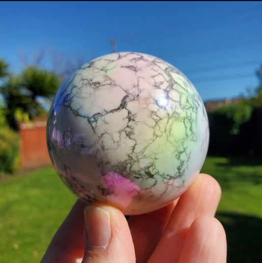 Aura Howlite Sphere