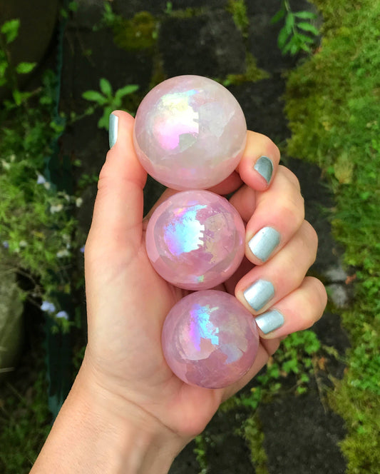 Aura Rose Quartz Sphere