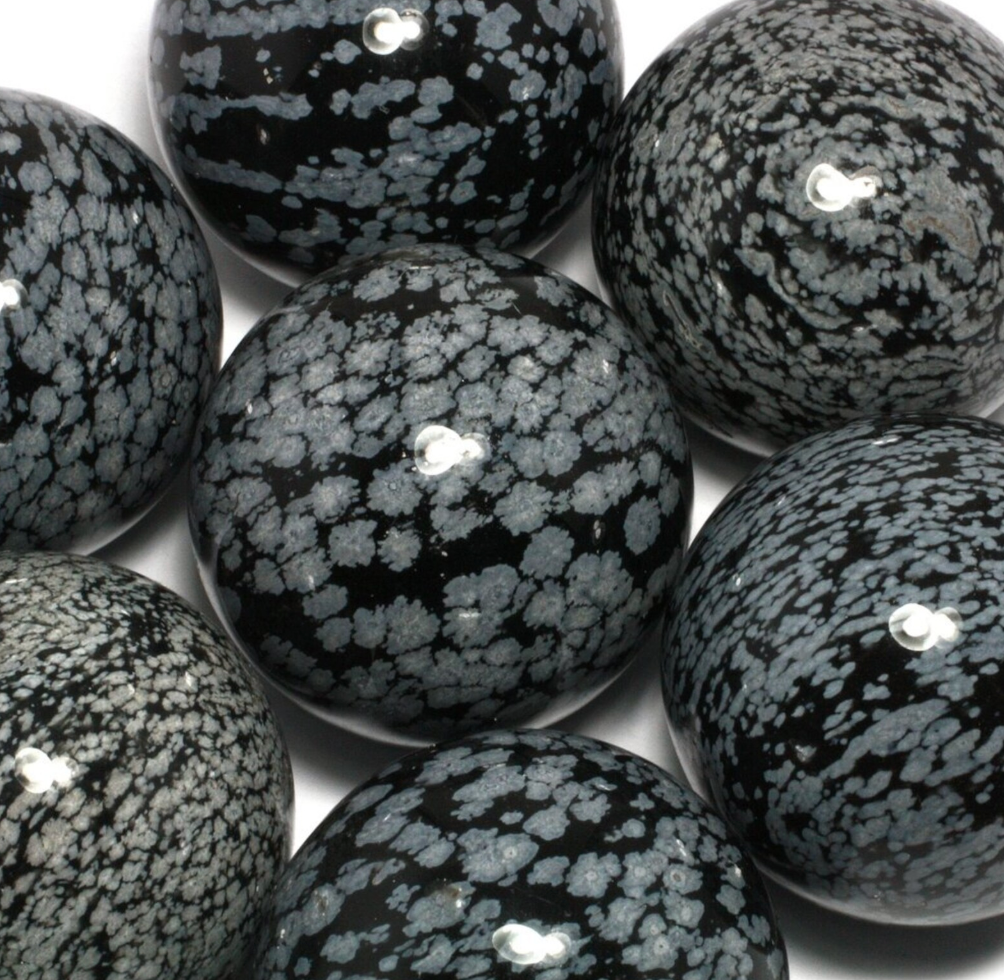 Snowflake Obsidian Sphere