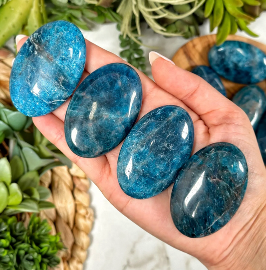 Blue Apatite Palmstone