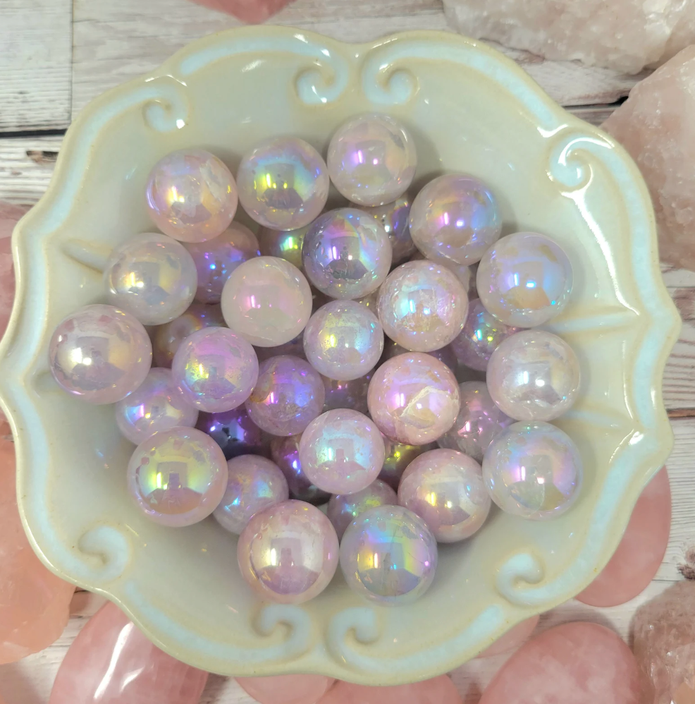 Aura Rose Quartz Mini Sphere
